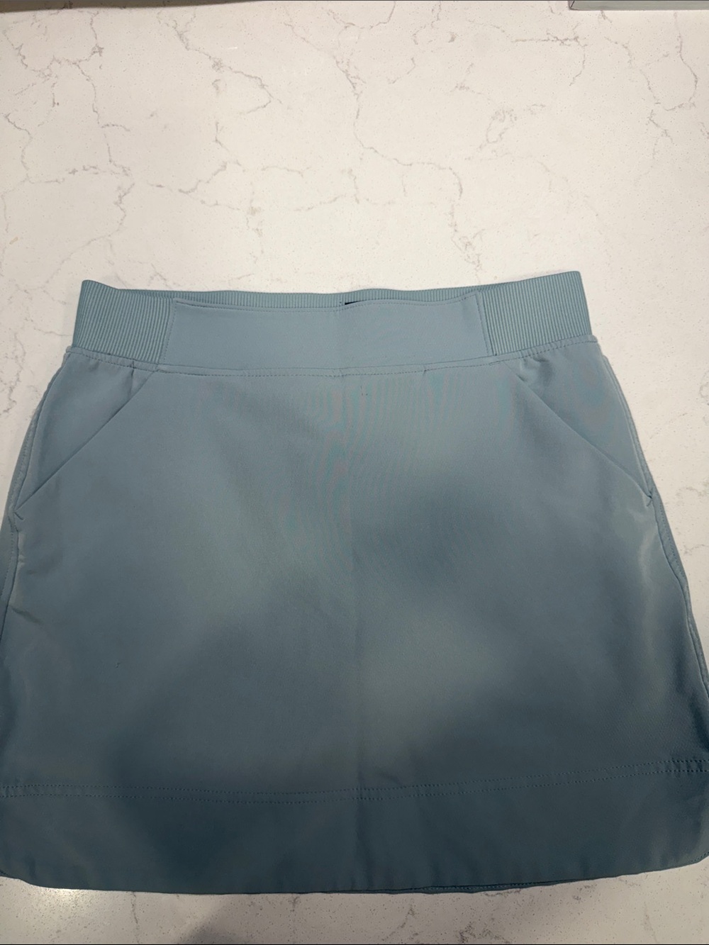 32 Degrees Light Blue Mini Skirt with Elastic Waistband